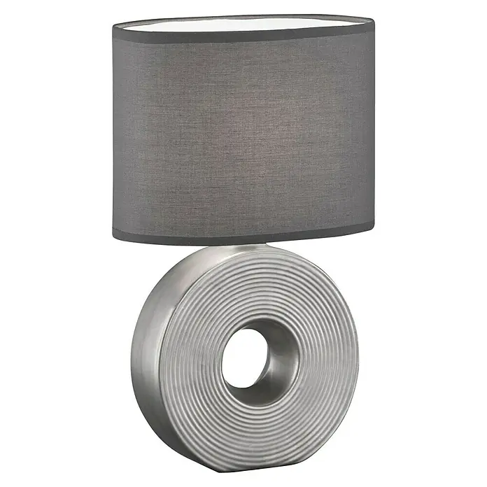 Honsel Leuchten Tischleuchte Eye - 40 W, L x B x H: 23 x 13 x 38 cm, Silber, E14 - Diagonale Ansicht