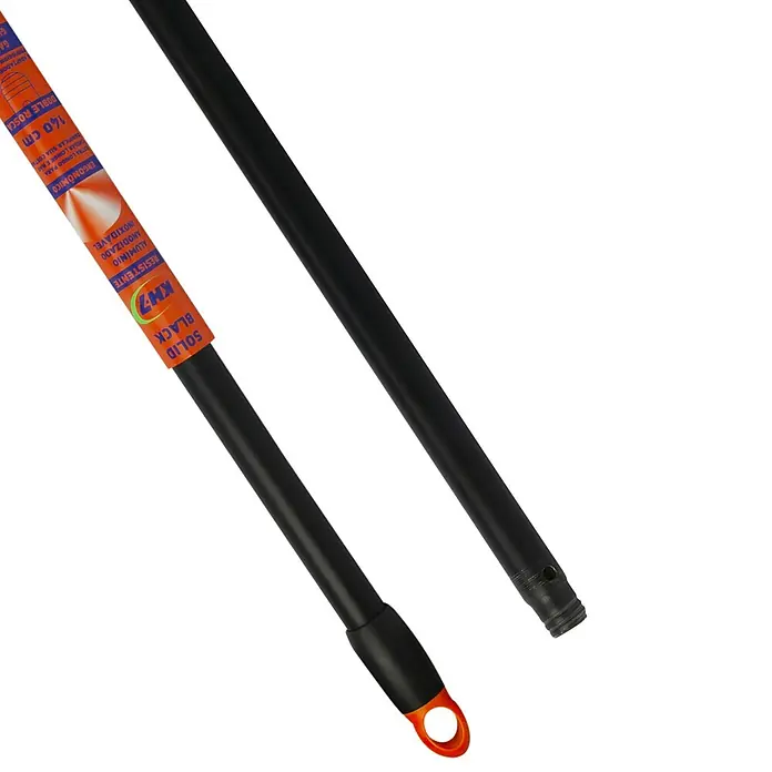 KH7 Mango de escoba Solid Black - Aluminio, 140 cm - Primer plano