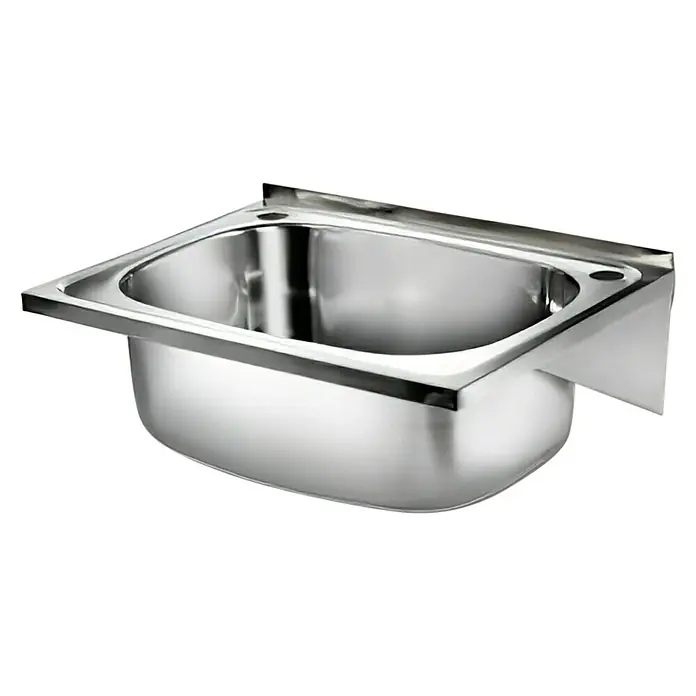 Rosto Ausgussbecken - 63 x 47 x 25 cm, Edelstahl - Diagonale Ansicht