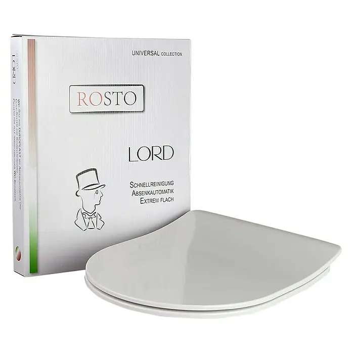 Rosto WC-Sitz Lord - Duroplast, Weiß - Diagonale Ansicht