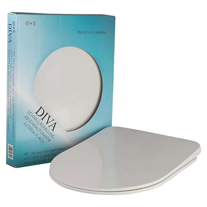 Rosto WC-Sitz Diva - Duroplast, Weiß - Diagonale Ansicht