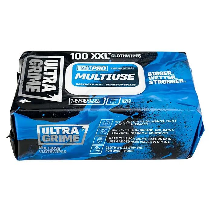 Feuchte Reinigungstücher Ultra Grime - 100 Stk. - Vorderansicht