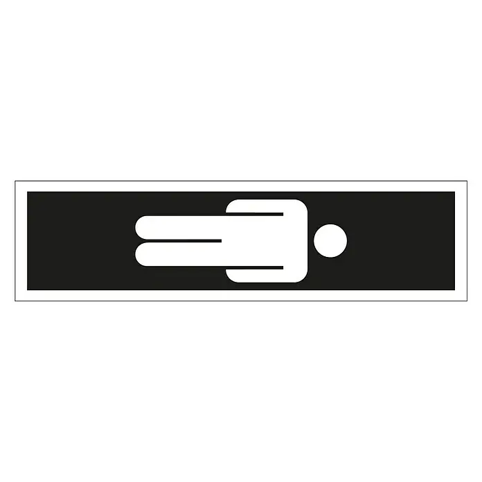 Pickup Aufkleber - Motiv: Mann, Schwarz/Weiß, L x B: 165 x 44 mm - Draufsicht