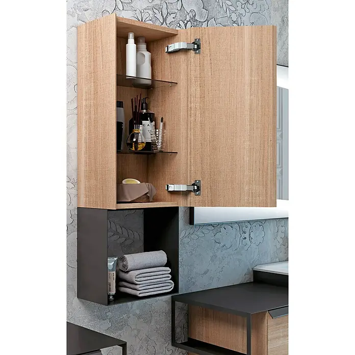 Baden Haus Qubo Regalfach - 20 x 35 x 35 cm, Schwarz, Matt