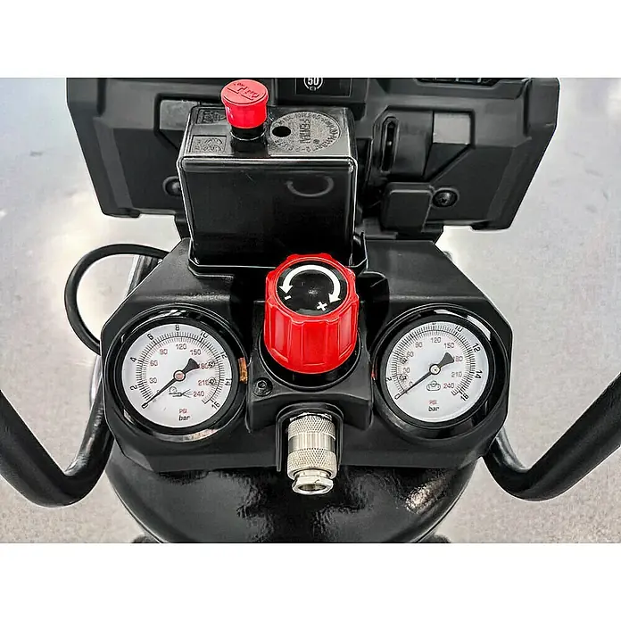 Herkules Pro-Line Flüsterkompressor TB 50V - Motorleistung: 1,1 kW, Kesselinhalt: 50 l - Detailaufnahme