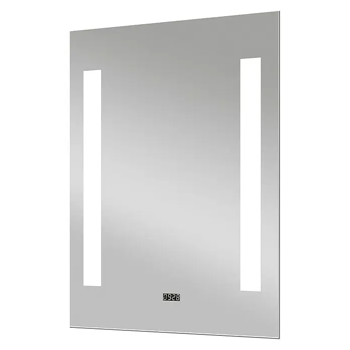 DSK LED-Lichtspiegel Chrystal Creek - 50 x 70 cm, Mit Kippschalter - Diagonale Ansicht