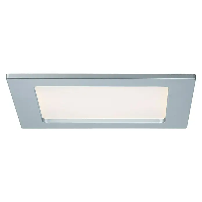 Paulmann Led-inbouwverlichting - 12 W, l x b x h: 16,5 x 16,5 x 5 cm, Chroom, Warm wit - Diagonaal zicht