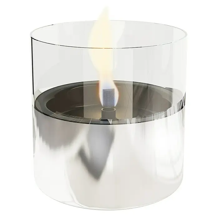 Tenderflame Tischfeuer Lilly - Ø x H: 100 x 120 mm, Füllmenge: 0,25 l, Aluminium - Vorderansicht