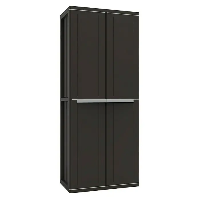 Terry JLine Armario de PVC Alto + Bajo Black - 2 pzs., Negro, Plástico - Vista angular