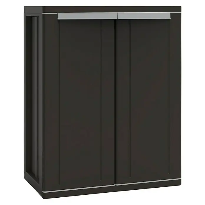 Terry JLine Armario de PVC Alto + Bajo Black - 2 pzs., Negro, Plástico - Vista angular
