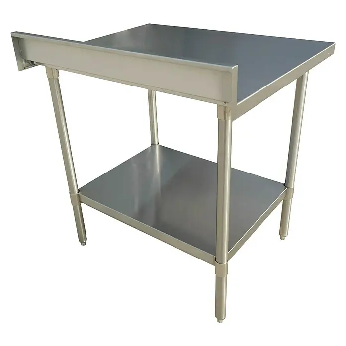 Grillküchen-Modul Tisch - L x B x H: 70 x 80 x 90 cm, Edelstahl - Diagonale Ansicht