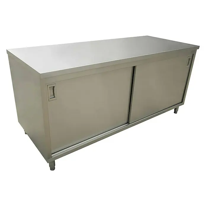 Grillküchen-Modul Schrank - L x B x H: 60 x 100 x 90 cm, Edelstahl - Diagonale Ansicht