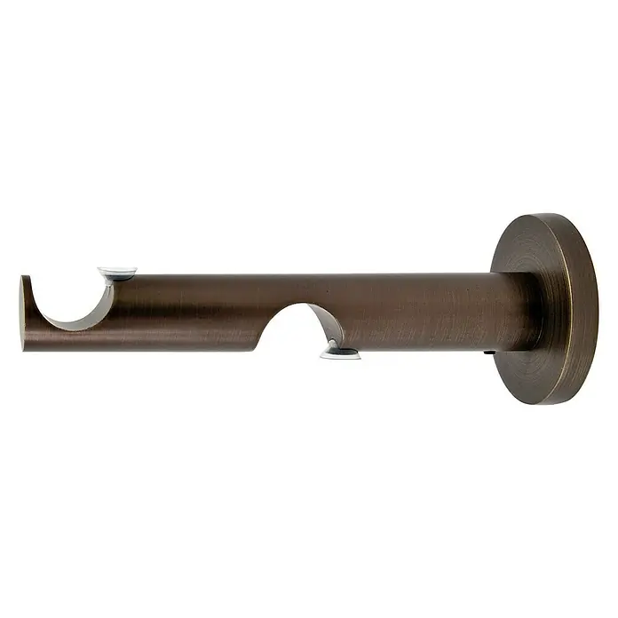 Expo Ambiente Doppelträger Track - Bronze, Geeignet für: Gardinenstangen Ø 25 mm, Länge: 16,5 cm - Vorderansicht