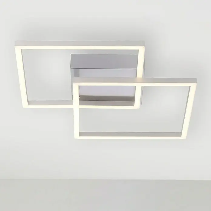 LeuchtenDirekt Plafón LED Iven - 17,5 W, L x An x Al: 35,9 x 35,9 x 7 cm, Acero, Blanco diurno - Detalle de la imagen