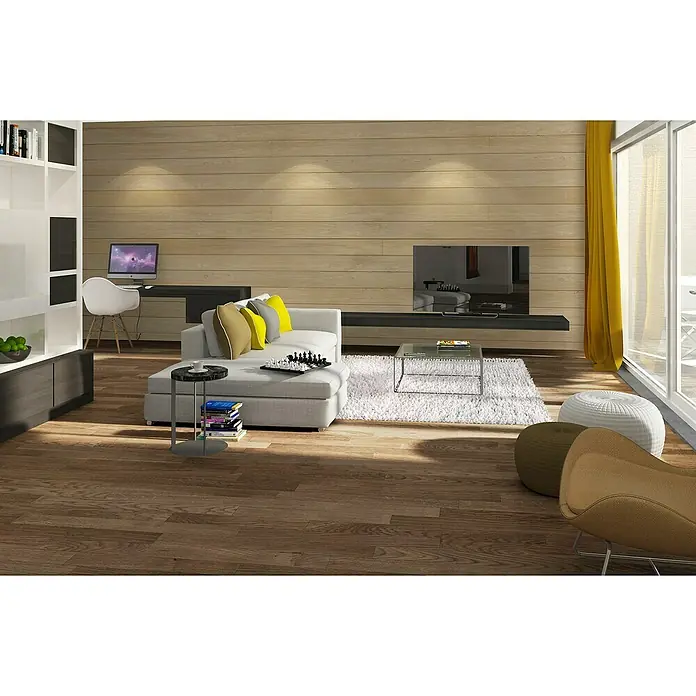 HDM Farmwood Wandpaneel - 200 x 14,5 cm, Hout, Zandbeige - Sfeeropname