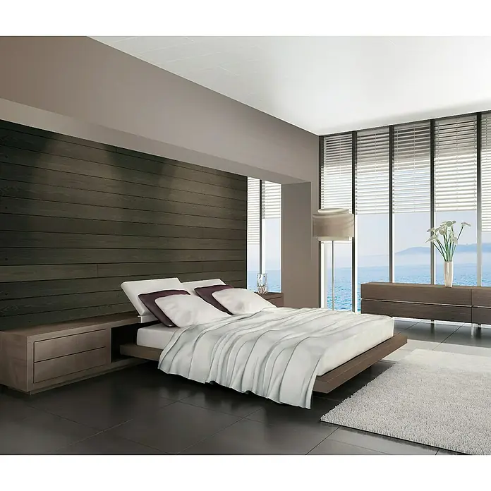 HDM Farmwood Wandpaneel - 200 x 14,5 cm, Hout, Donkergrijs - Sfeeropname