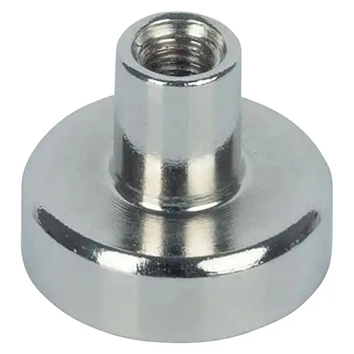 Fix-o-moll Topfmagnet Neodym Gewindebuchse - Durchmesser: 25 mm, Traglast: 40 kg, Höhe: 15,5 mm - Diagonale Ansicht
