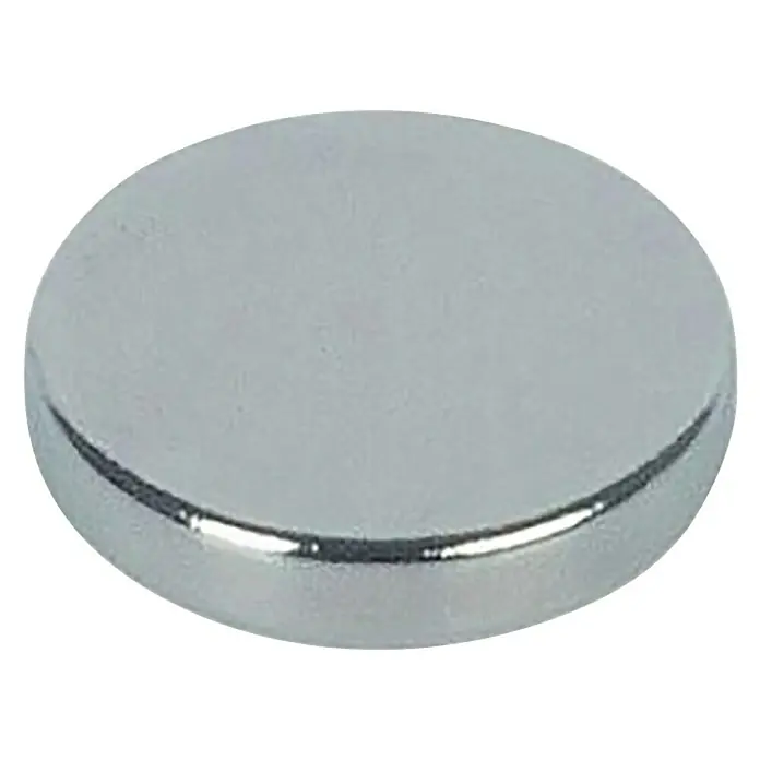 Fix-o-moll Magnetscheibe Neodym selbstklebend - Rund, Durchmesser: 8 mm, Silber - Diagonale Ansicht