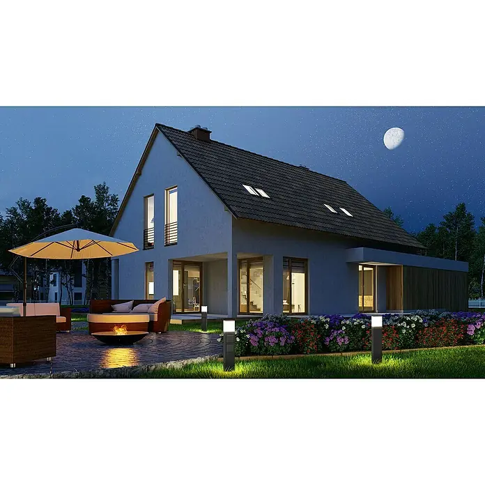 Lavida Milan LED-Wegeleuchte - 12 W, Höhe: 9,5 cm, Warmweiß - Stimmungsaufnahme