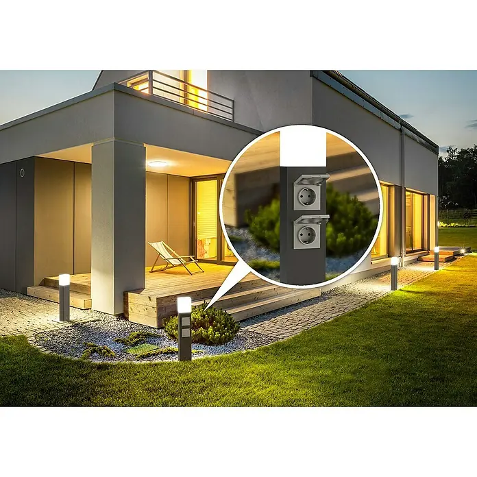 Lavida Milan LED-Wegeleuchte - 12 W, Höhe: 9,5 cm, Warmweiß - Stimmungsaufnahme