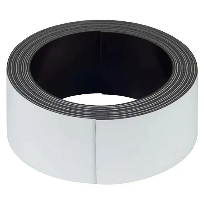 Fix-o-moll Magnetband Ferrit - L x B: 2.500 x 30 mm, Weiß - Diagonale Ansicht
