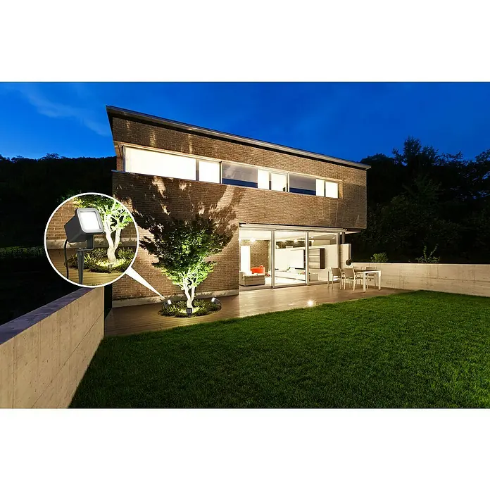 Lavida Milan LED-Außenleuchte - 8 W, Farbe Gehäuse: Schwarz, IP65 - Stimmungsaufnahme