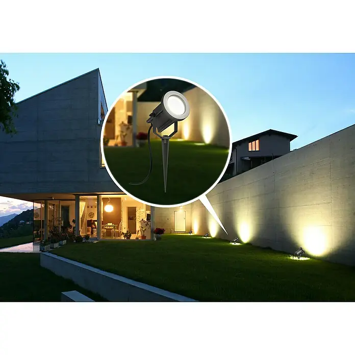 Lavida Milan LED-Außenleuchte - 8 W, Farbe Gehäuse: Schwarz, IP65 - Stimmungsaufnahme