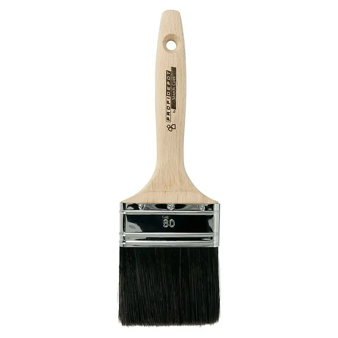 Profi Depot by Storch-Ciret Flachpinsel - Breite Borsten: 80 mm, Mischborsten, Holz, Schwarz - Draufsicht