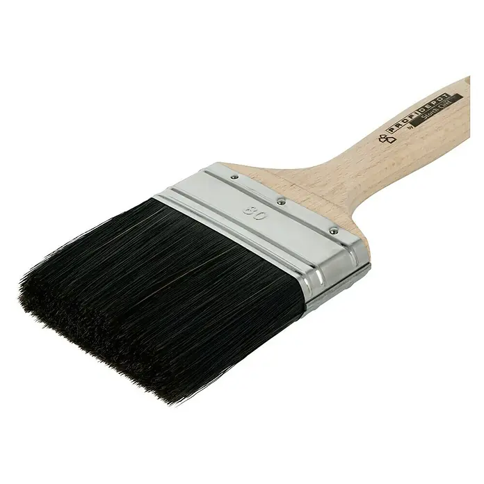 Profi Depot by Storch-Ciret Flachpinsel - Breite Borsten: 80 mm, Mischborsten, Holz, Schwarz - Detailaufnahme