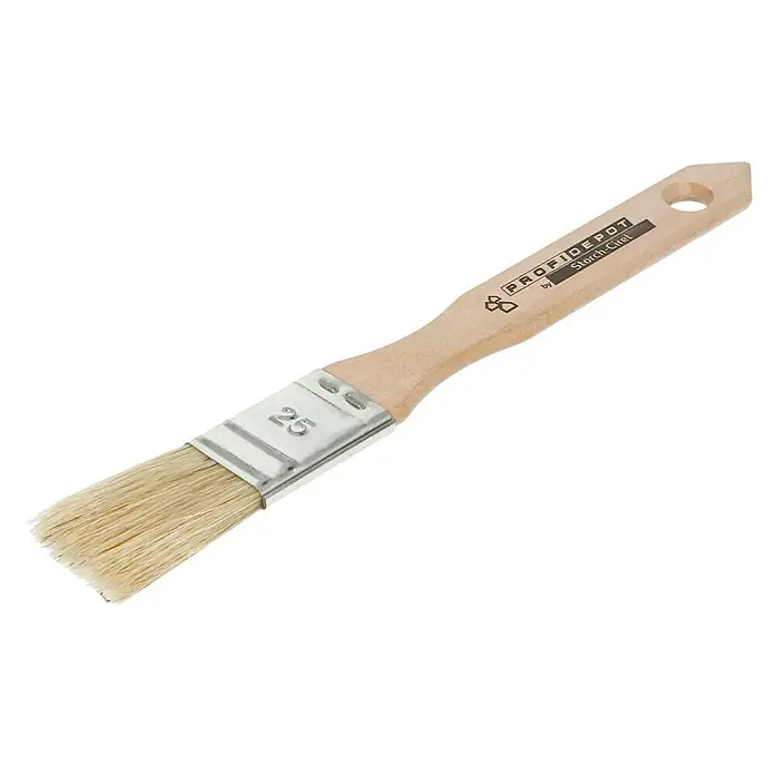 Modlerpinsel - Breite Borsten: 25 mm, Chinaborsten, Holz - Diagonale Ansicht