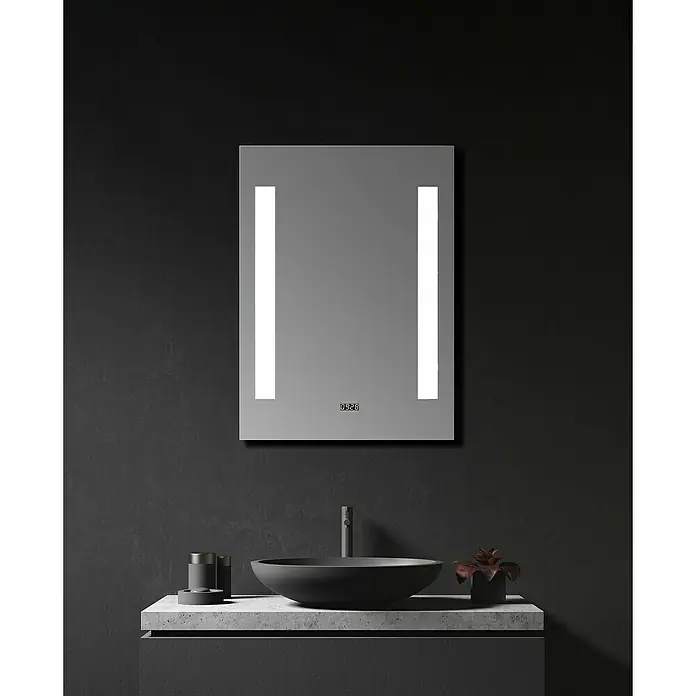 DSK LED-Lichtspiegel Chrystal Creek - 50 x 70 cm, Mit Kippschalter - Stimmungsaufnahme