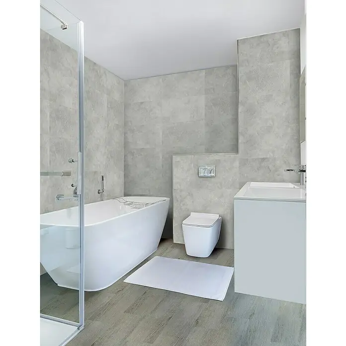 Aqua-Step Aqua Click Kliktegel Brighton - 61 cm x 30,5 cm x 4 mm, Brighton Grijs, SPC (Solid Polymer Core) - Sfeeropname