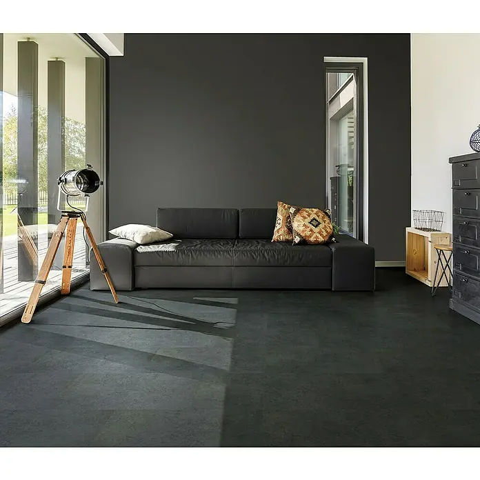 Aqua-Step Aqua Click Kliktegel Norwich - 61 cm x 30,5 cm x 4 mm, Norwich Donkergrijs, SPC (Solid Polymer Core) - Sfeeropname