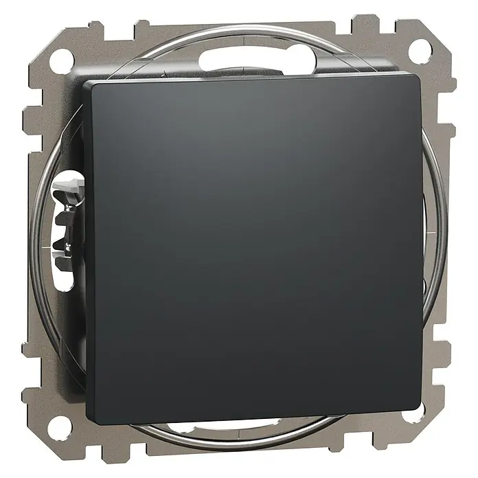 Schneider Electric Sedna Design & Elements Conmutador - Antracita, 10 AX, En pared - Vista angular