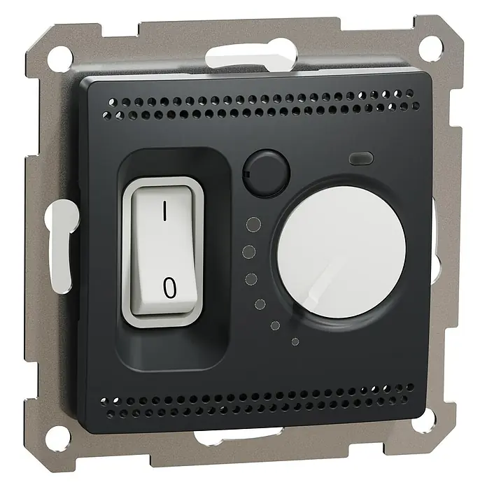Schneider Electric Sedna Design & Elements Termostato para suelo radiante - Antracita, Suelo radiante - Vista angular