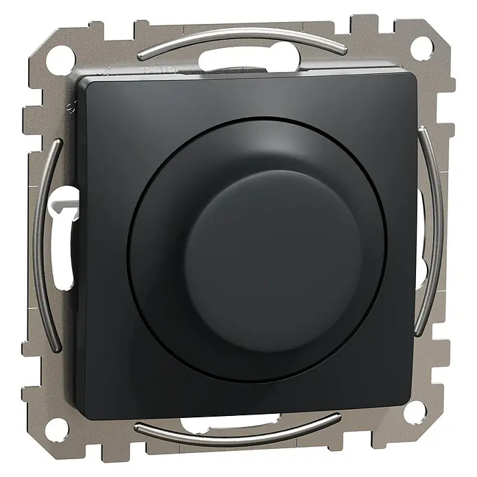 Schneider Electric Sedna Design & Elements Regulador luminoso Universal - Antracita, En pared - Vista angular