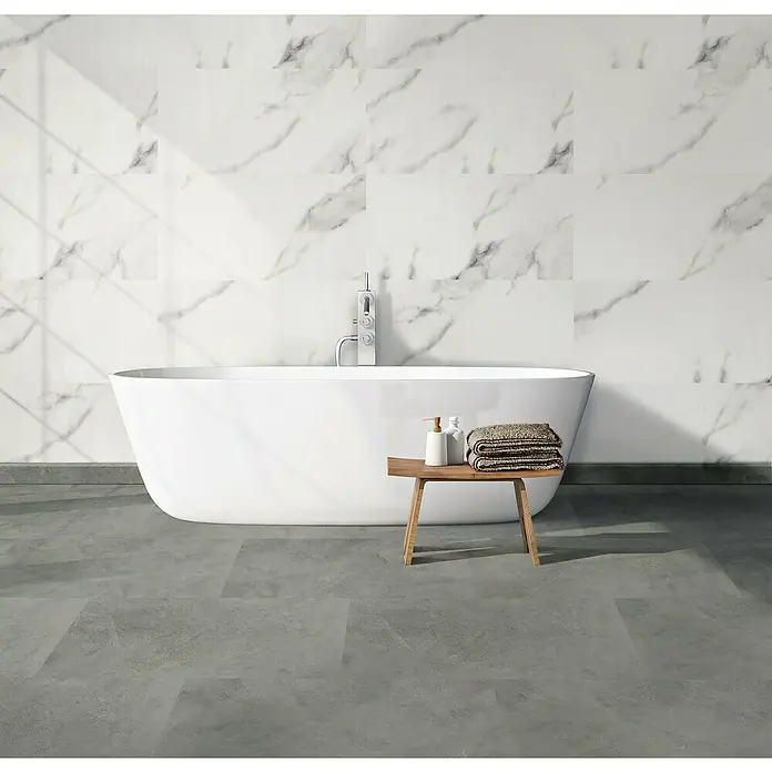 Aqua-Step Aqua Click XL Kliktegel Nottingham - 95 cm x 47,5 cm x 4 mm, Nottingham Grijs, SPC (Solid Polymer Core) - Sfeeropname