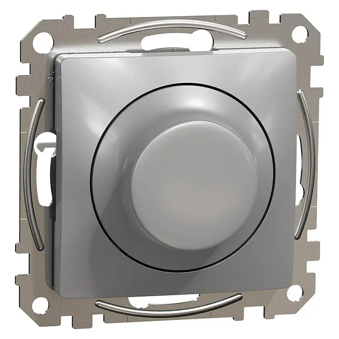 Schneider Electric Sedna Design & Elements Regulador luminoso Universal - Aluminio, En pared - Vista angular