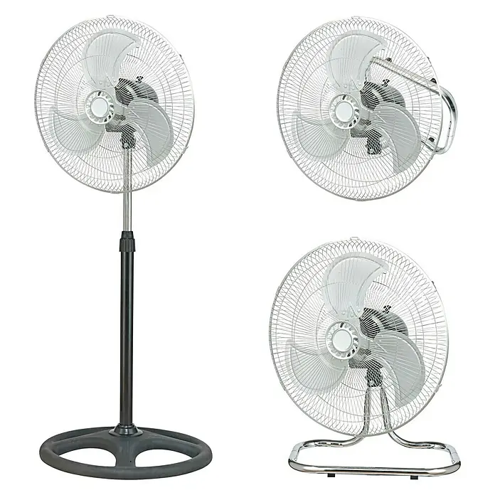 Houston Ventilador de pared industrial 3 en 1 - Negro, 60 W, Diámetro: 45 cm - Vista frontal
