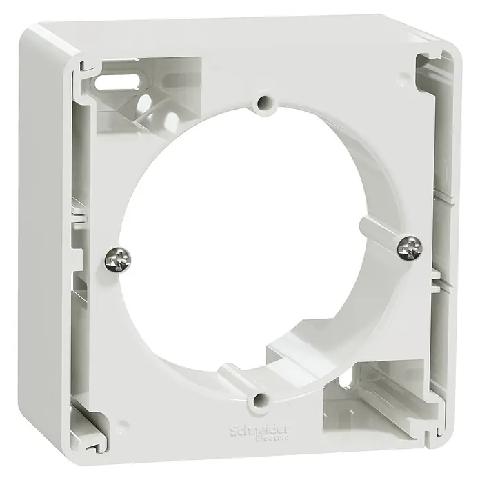 Schneider Electric Sedna Design & Elements Zócalo - 4,3 x 8,3 x 8,4 cm, Blanco - Vista angular
