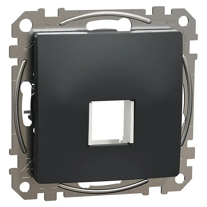 Schneider Electric Sedna Design & Elements Placa adaptadora keystone - Específico para: Keystone, Plástico, Antracita - Vista angular