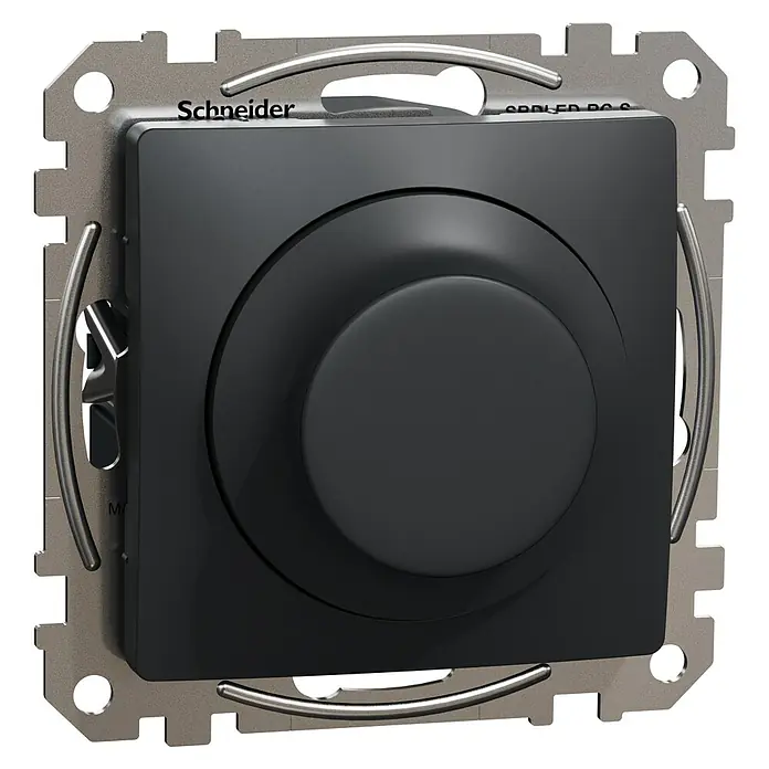 Schneider Electric Sedna Design & Elements Regulador luminoso RC - Antracita, En pared - Vista angular