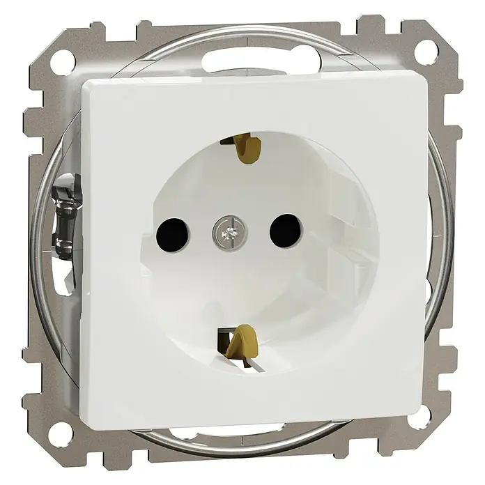 Schneider Electric Sedna Design & Elements Enchufe - Blanco, 16 A, En pared - Vista angular