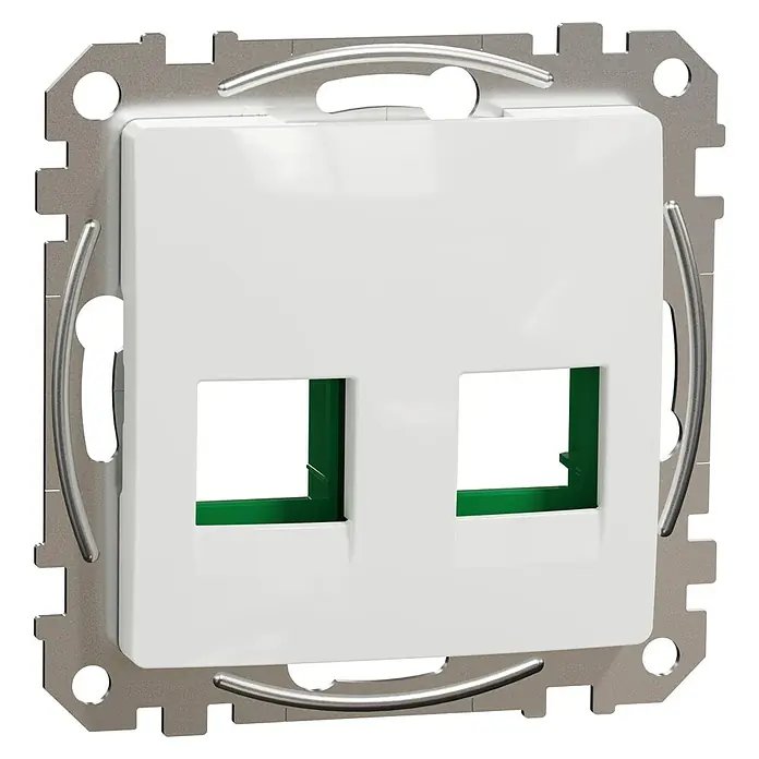 Schneider Electric Sedna Design & Elements Tapa Systimax - Específico para: RJ45, Plástico, Blanco - Vista angular