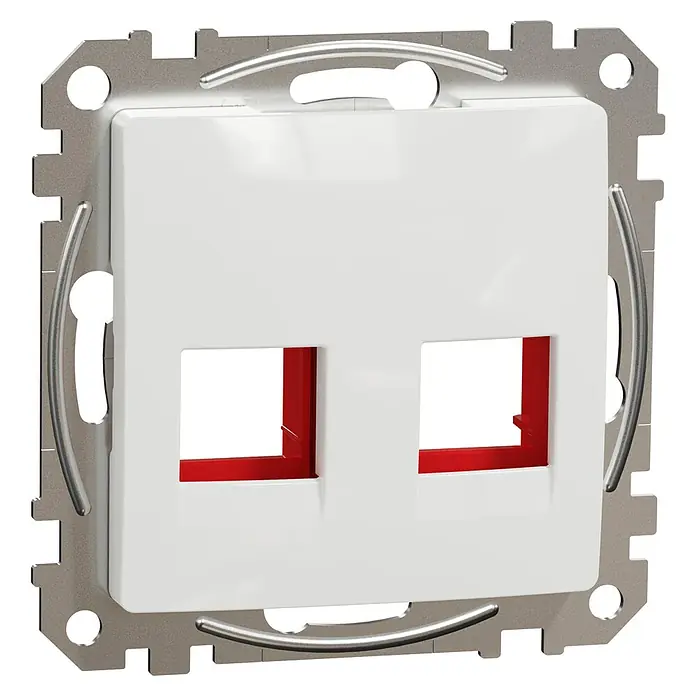 Schneider Electric Sedna Design & Elements Tapa Krone - Específico para: RJ45, Plástico, Blanco - Vista angular