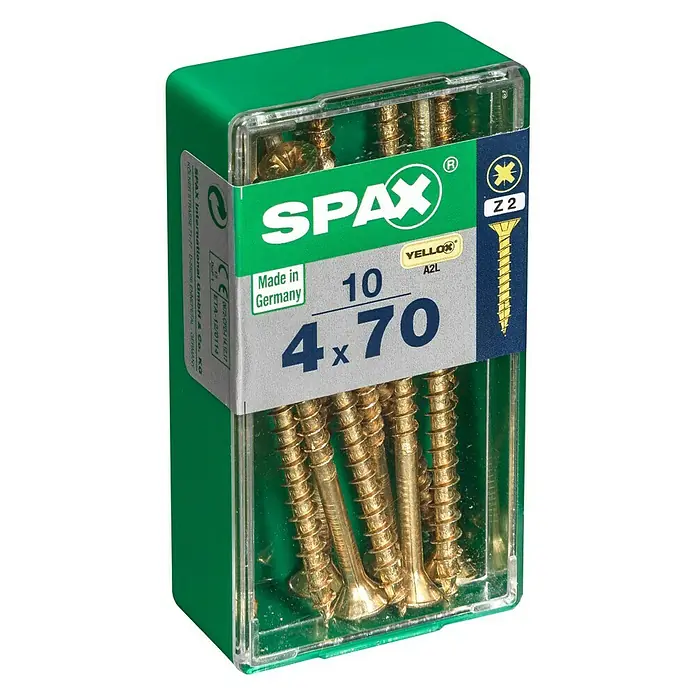 Spax Univerzalni vijak - 4 x 70 mm, Puni navoj, 10 kom - Pogled s lijeve strane