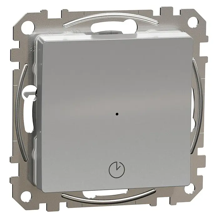 Schneider Electric Sedna Design & Elements Programador Regresivo - Aluminio, L x An x Al: 4,5 x 7,3 x 7,3 cm, 10 A - Vista angular