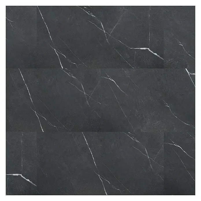 Aqua-Step Aqua Click XL Kliktegel Aberdeen - 95 cm x 47,5 cm x 4 mm, Aberdeen Zwart, SPC (Solid Polymer Core) - Bovenaanzicht