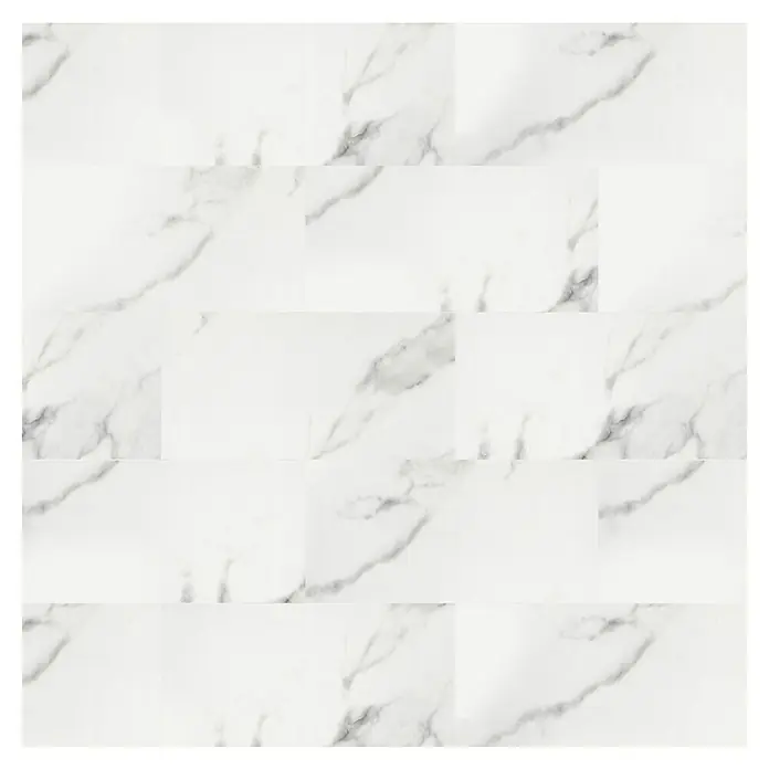 Aqua-Step Aqua Click Kliktegel Glasgow - 61 cm x 30,5 cm x 4 mm, Glasgow Wit, SPC (Solid Polymer Core) - Bovenaanzicht