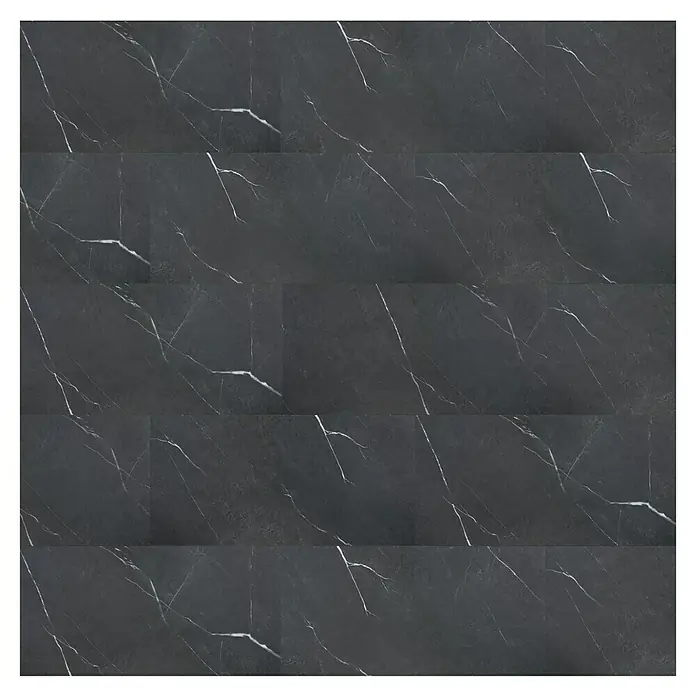 Aqua-Step Aqua Click Kliktegel Aberdeen - 61 cm x 30,5 cm x 4 mm, Aberdeen Zwart, SPC (Solid Polymer Core) - Bovenaanzicht